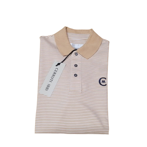 Polo manches courtes Cerruti ligné