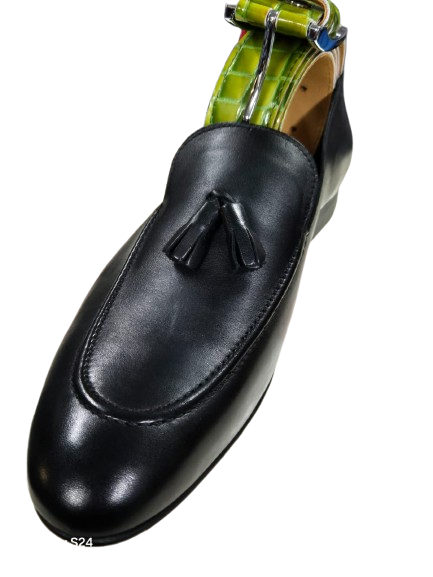 Mocassins à gland en cuir véritable pour hommes